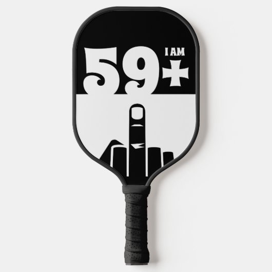 Funny 60th Birthday Gift, 59 plus één controleur Pickleball Paddle (Voorkant)