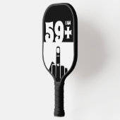Funny 60th Birthday Gift, 59 plus één controleur Pickleball Paddle (Links)