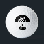 Funny 60th Birthday Gift, 59 plus één Golfballen<br><div class="desc">Een 59 plus één Golf Balls zou een uniek en humoristisch geschenk zijn voor iemand die 60 jaar oud wordt. Het "59 plus één"ontwerp van de peddel speelt op de leeftijd van de verjaardagspersoon, met het schaakbordpatroon toevoegend een leuk en playful element. Pickleball-peddels zijn een populair geschenk voor mensen van...</div>