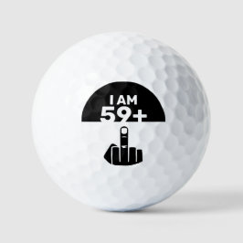 Funny 60th Birthday Gift, 59 plus één Golfballen