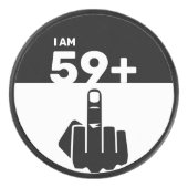 Funny 60th Birthday Gift, 59 plus één Hockey Puck (Voorkant)