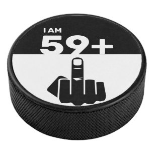 Funny 60th Birthday Gift, 59 plus één Hockey Puck
