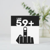 Funny 60th Birthday Gift, 59 plus één Kaart (Staand voorkant)