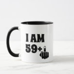 Funny 60th Birthday Gift, 59 plus één Mok<br><div class="desc">Funny 60th Birthday Gift, 59 plus één 60ste verjaardag, verjaardag, 60ste, 60 jaar oud, grappig, 60, 60, 60 jaar, vader, grappige 60ste verjaardag, humor, 60 jaar oud, vrolijke verjaardag, , 60 jaar, opa, 60 jaar oud, 50 jaar Tiende verjaardag, retro, gelukkige 60e verjaardag, 40e verjaardag, feest, 60e verjaardag ideeën, 50e,...</div>