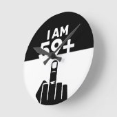 Funny 60th Birthday Gift, 59 plus één Ronde Klok (Hoek)