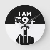 Funny 60th Birthday Gift, 59 plus één Ronde Klok (Voorkant)