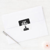 Funny 60th Birthday Gift, 59 plus één Vierkante Sticker (Envelop)