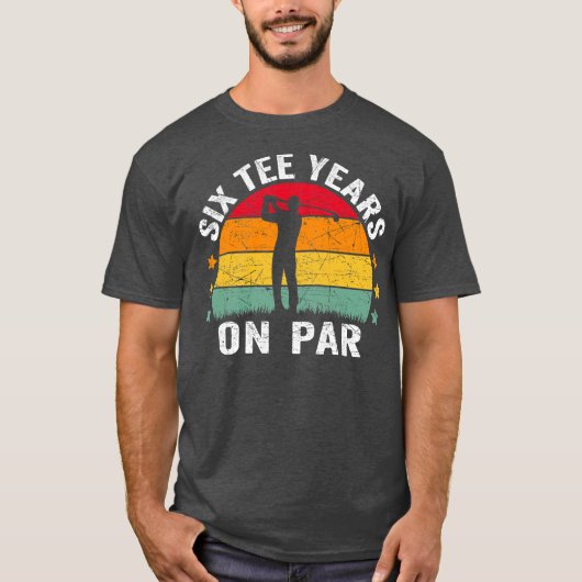 Funny 60th Birthday Golf Pun Retro Sunset 60 Year T-shirt (Voorkant)