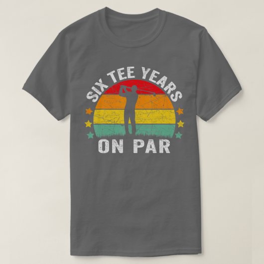 Funny 60th Birthday Golf Pun Retro Sunset 60 Year T-shirt (Design voorkant)