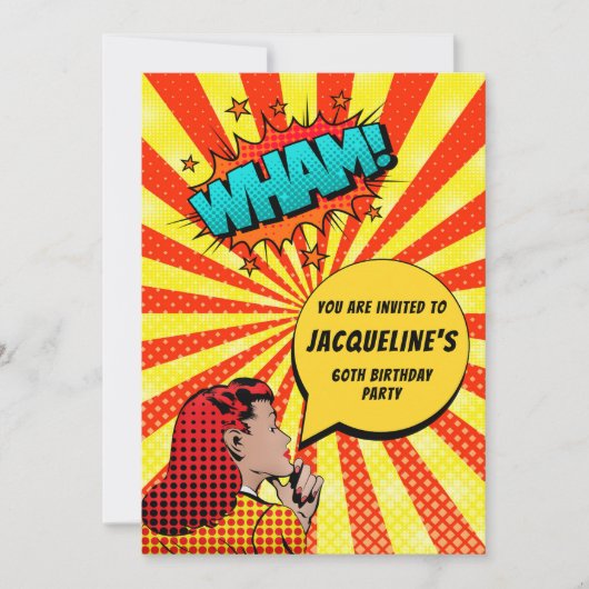 Funny 60th Birthday Invitation Kaart (Voorkant)