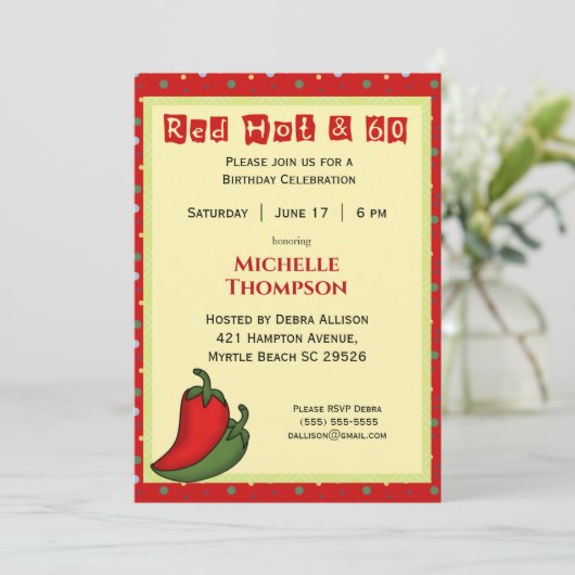 Funny 60th Birthday Invitations Kaart (Staand voorkant)