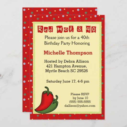 Funny 60th Birthday Invitations Kaart (Voorkant / Achterkant)