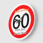 Funny 60th Birthday Joke 60 Road Sign Speed Limit Grote Klok (Hoek)