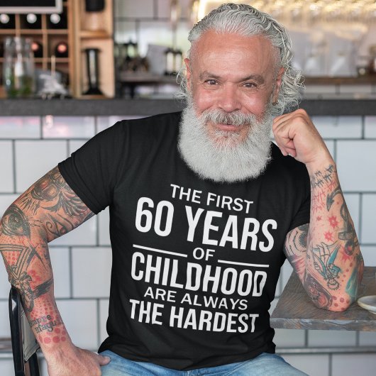 Funny 60th Birthday Joke Gift 60 jaar Kindertijd T-shirt