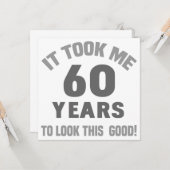 Funny 60th Birthday Kaart (Voorkant / Achterkant in situ)