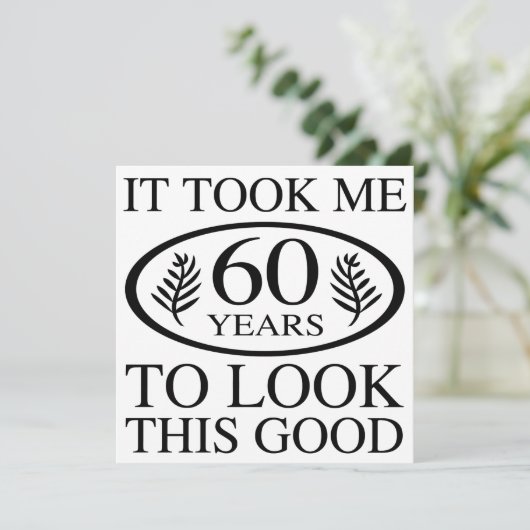 Funny 60th Birthday Kaart (Staand voorkant)