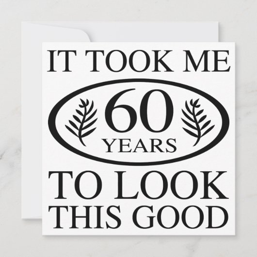 Funny 60th Birthday Kaart (Voorkant)