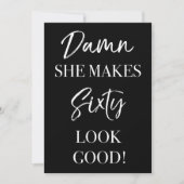 Funny 60th Birthday Party Kaart (Voorkant)