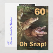 Funny 60th Birthday Party Kaart (Voorkant / Achterkant)