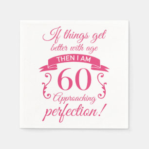 Funny 60th Birthday 'Perfection' Servet