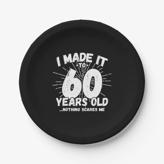 Funny 60th Birthday Quote Sarcastic 60 Year Old Papieren Bordje (Voorkant)