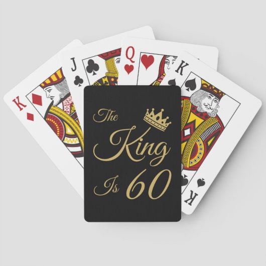 Funny 60th Birthday voor mannen Pokerkaarten (Achterkant)