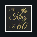 Funny 60th Birthday voor mannen Servet<br><div class="desc">Een geweldige verjaardagscadeau idee voor koningen die vaders,  broers,  grootvaders,  ooms of zelfs vrienden zijn.</div>