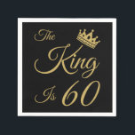 Funny 60th Birthday voor mannen Servet<br><div class="desc">Een geweldige verjaardagscadeau idee voor koningen die vaders,  broers,  grootvaders,  ooms of zelfs vrienden zijn.</div>