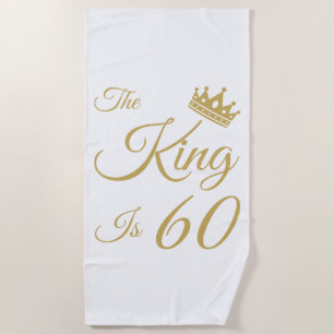 Funny 60th Birthday voor mannen Strandlaken