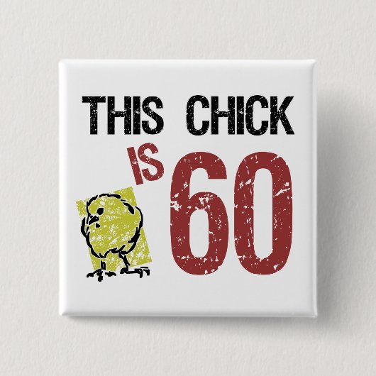 Funny 60th Birthday voor vrouwen Vierkante Button 5,1 Cm (Voorkant)