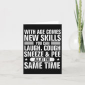 Funny 60th Birthday With Age Comes New Skills Humo Kaart (Voorkant)