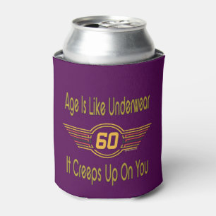 Funny 60th - Leeftijd is als ondergoed Blikjeskoeler