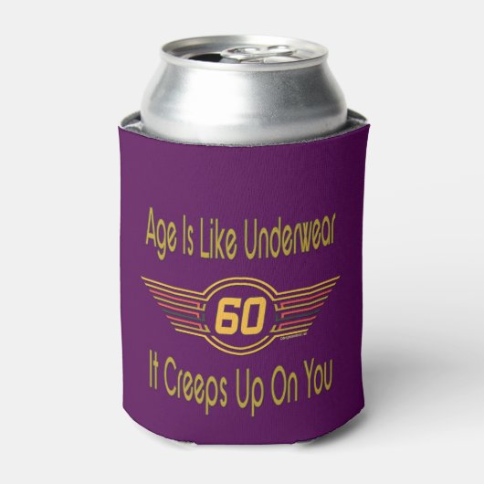 Funny 60th - Leeftijd is als ondergoed Blikjeskoeler (Blikje Voorkant)