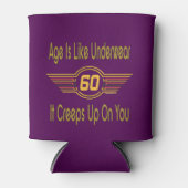 Funny 60th - Leeftijd is als ondergoed Blikjeskoeler (Voorkant)