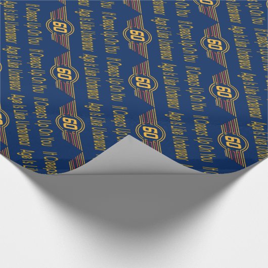 Funny 60th - Leeftijd is als ondergoed Cadeaupapier (Hoek)