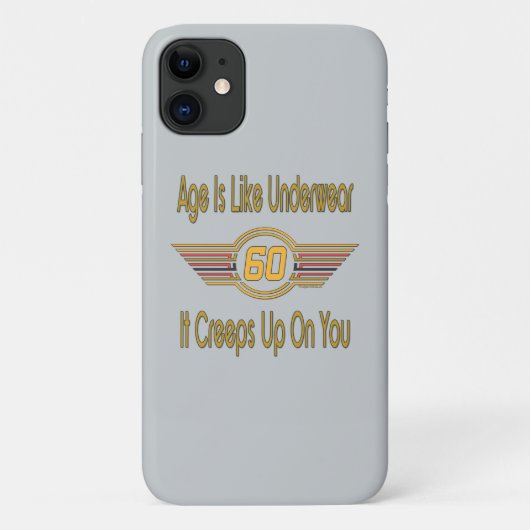 Funny 60th - Leeftijd is als ondergoed Case-Mate iPhone Case (Achterkant)