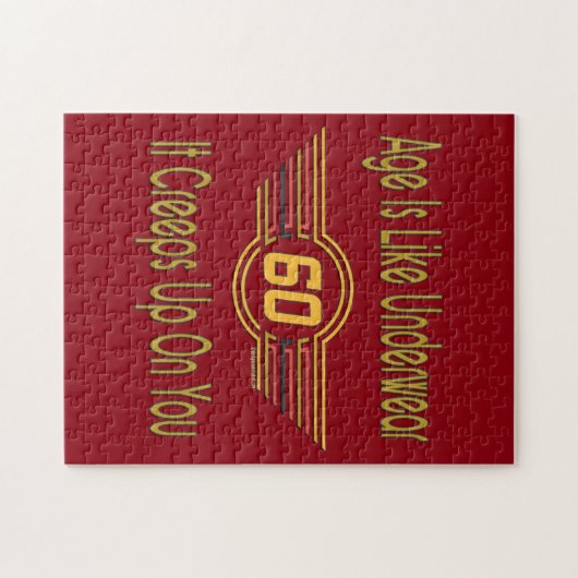 Funny 60th - Leeftijd is als ondergoed Legpuzzel (Horizontaal)