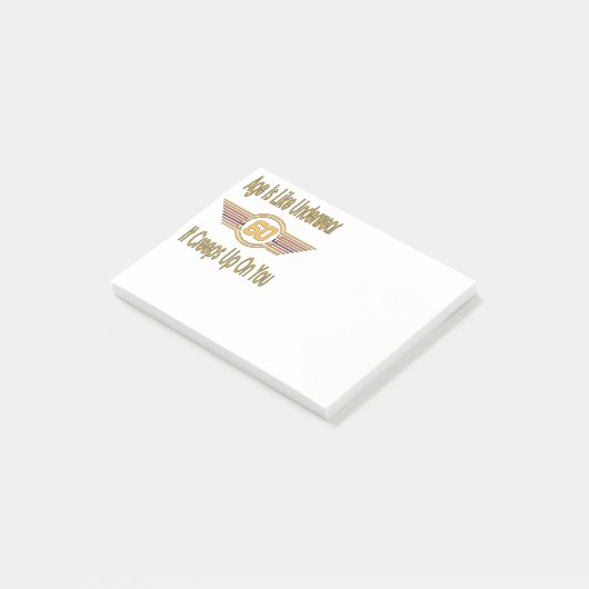 Funny 60th - Leeftijd is als ondergoed Post-it® Notes (Schuin)
