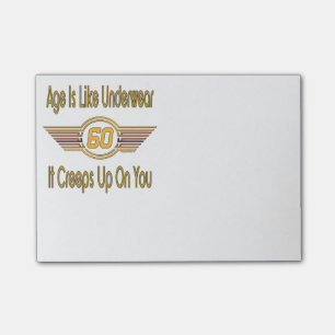 Funny 60th - Leeftijd is als ondergoed Post-it® Notes
