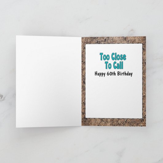 Funny 60th Ouder dan Dirt Mannelijke Cartoon Verja Kaart (Binnen)