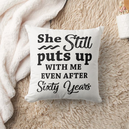 Funny 60th Wedding Jubileum Kussen (Deken)