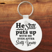 Funny 60th Wedding Jubileum Sleutelhanger (Voorkant)