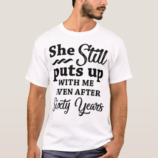Funny 60th Wedding Jubileum T-shirt (Voorkant)