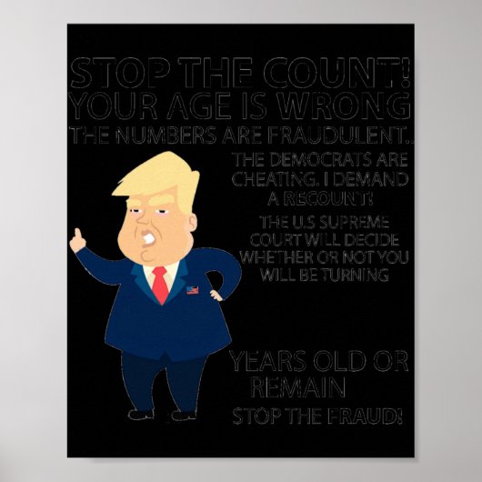Funny 60th Year Birthday Present Happy Birth Year  Poster (Voorkant)
