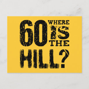 Funny 60th Year Birthday Save the Date V03D Aankondigingskaart