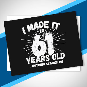 Funny 61st Birthday Quote Sarcastic 61 Year Old Briefkaart
