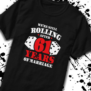 Funny 61ste Jubileum koppels gehuwd 61 jaar T-shirt