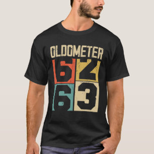 Funny 63 jaar oude Oldometer Vintage 63Rd Birthday T-shirt
