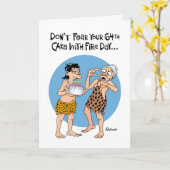 Funny 64th Birthday Kaart (Gele Bloem)