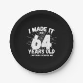 Funny 64th Birthday Quote Sarcastic 64 Year Old Papieren Bordje (Voorkant)